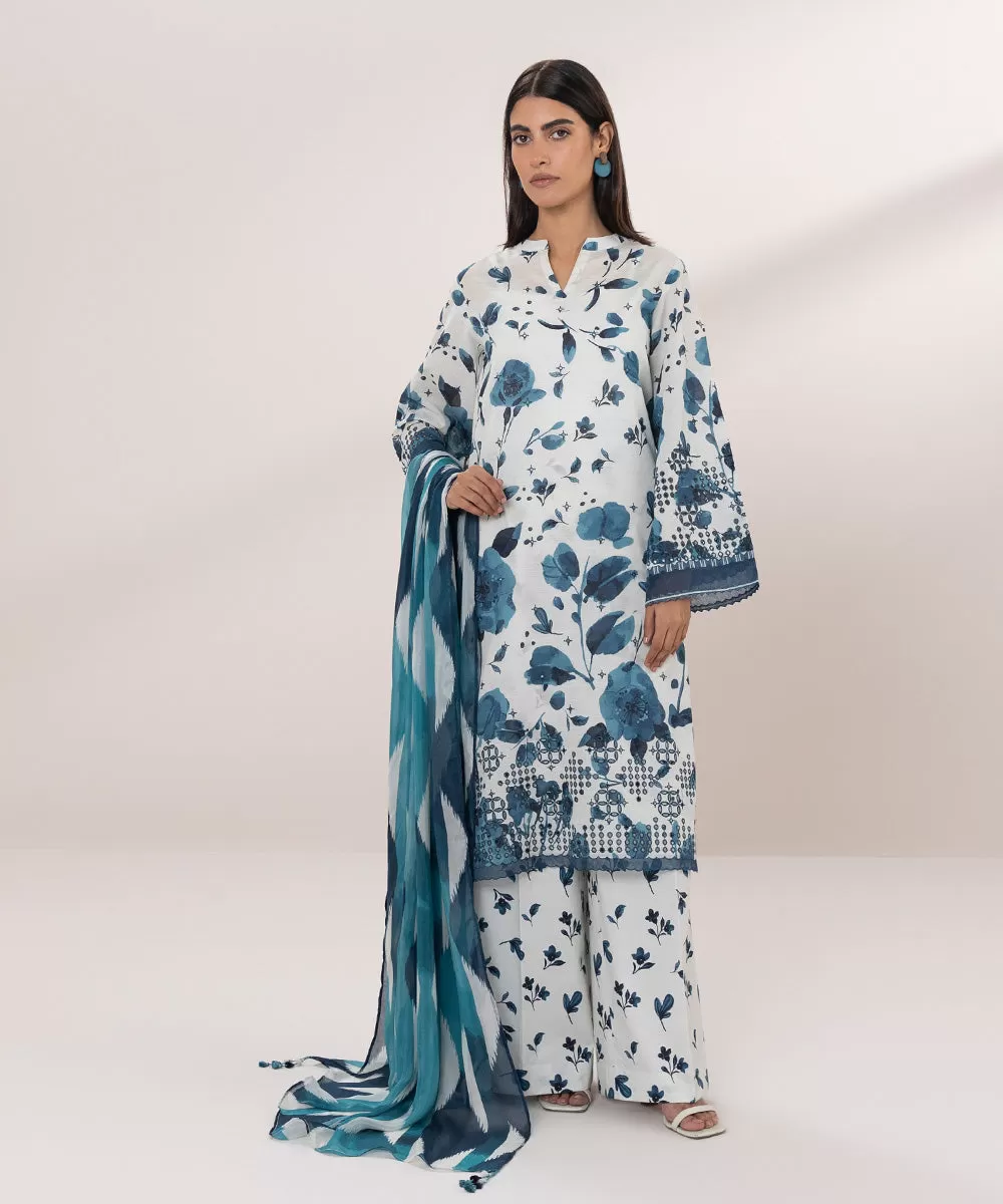 3 Piece - Embroidered Lawn Suit