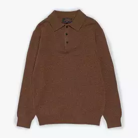 9G Knit Polo - Brown