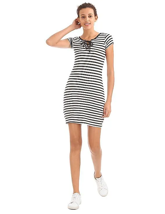 Aeropostale Striped T-Shirt Dress