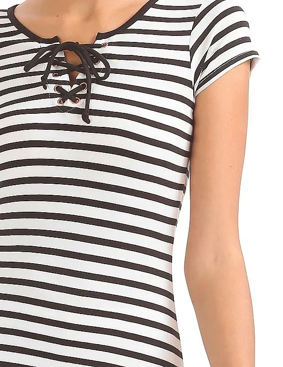 Aeropostale Striped T-Shirt Dress