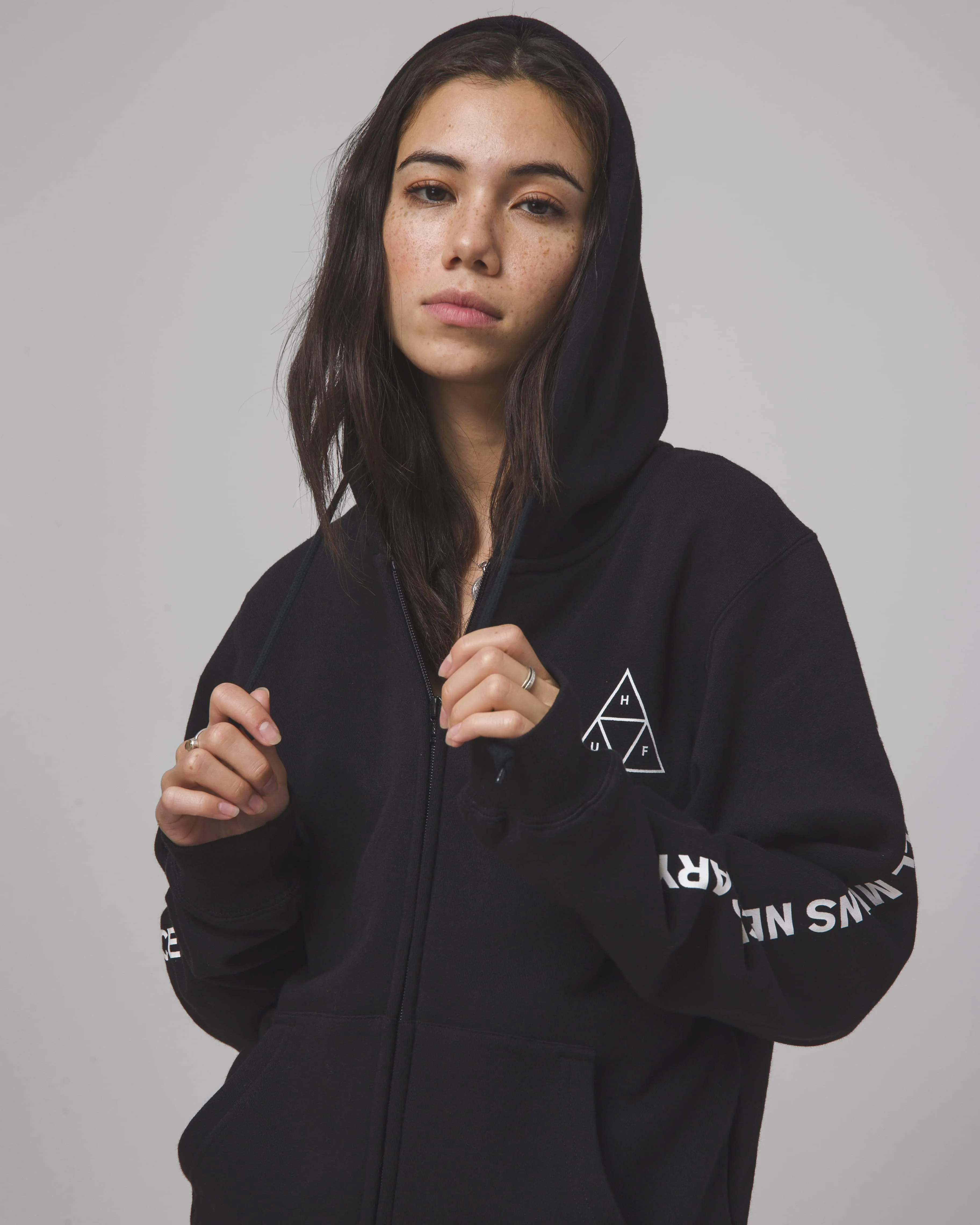 All Means Triple Triangle Full-Zip Hoodie