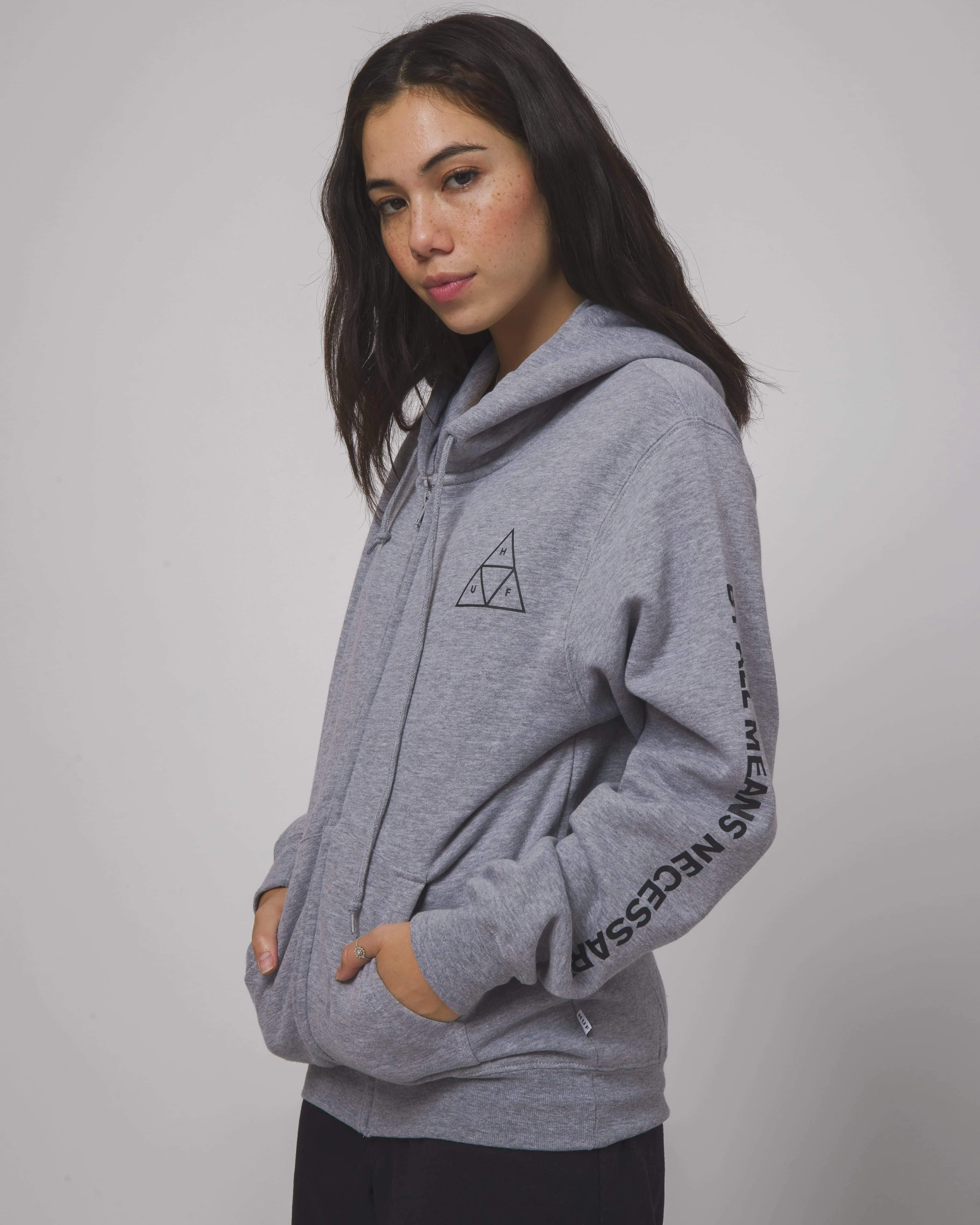 All Means Triple Triangle Full-Zip Hoodie