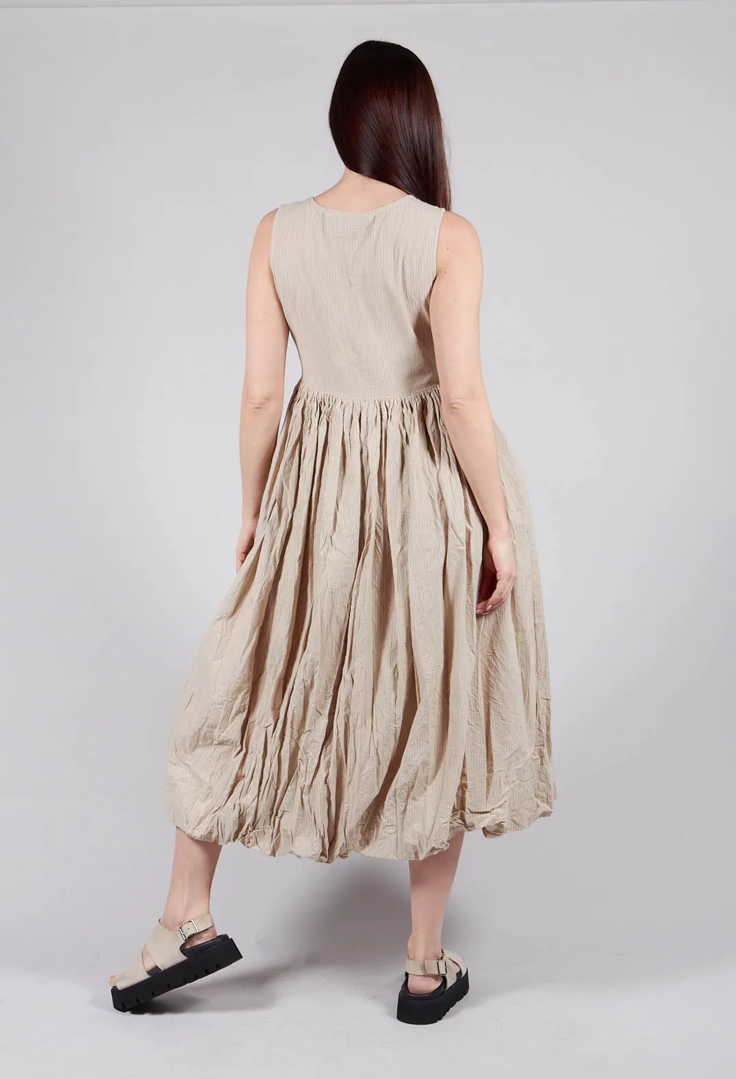 Awara Dress in Striped Linen