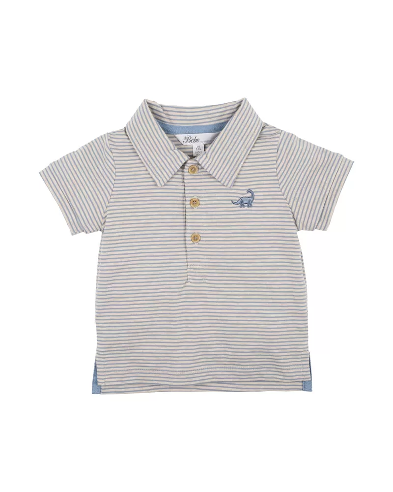 Bebe Kai Dino Stripe Polo