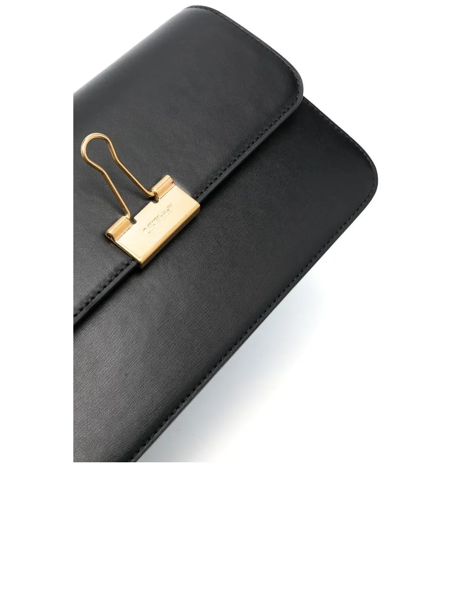 Binder Clip Leather Crossbody Bag