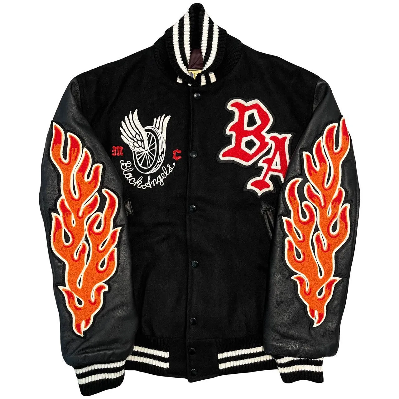 Black Angels MC Varsity Jacket