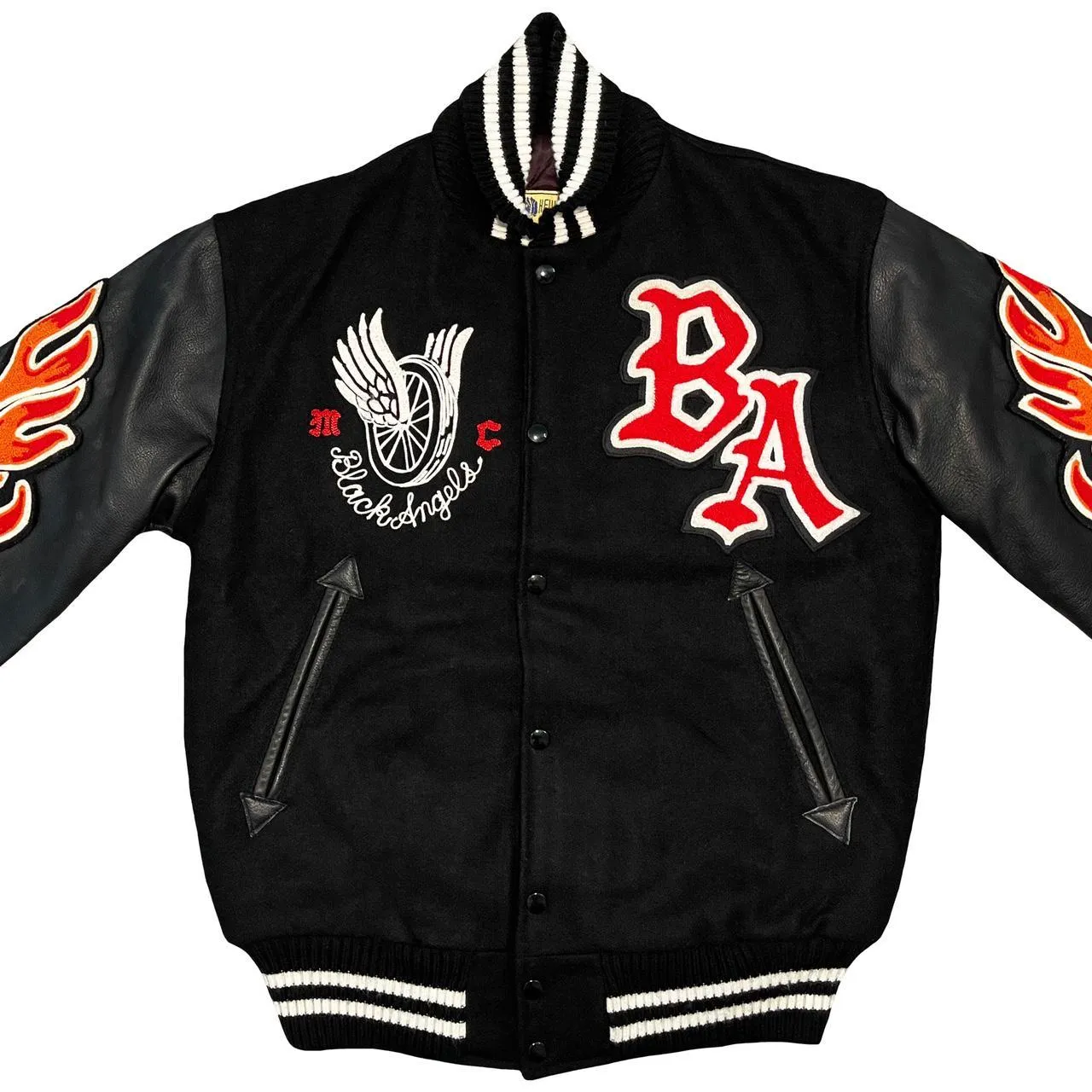 Black Angels MC Varsity Jacket