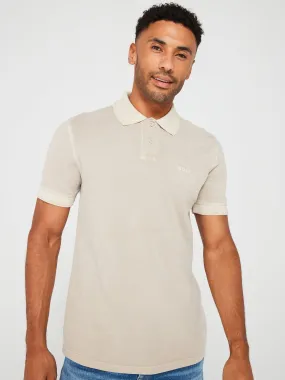 BOSS Prime Garment Dyed Polo Shirt - Light Beige