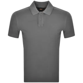 BOSS Prime Polo T Shirt Grey