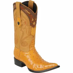 Buttercup Ostrich Pointy Toe Cowboy Boots