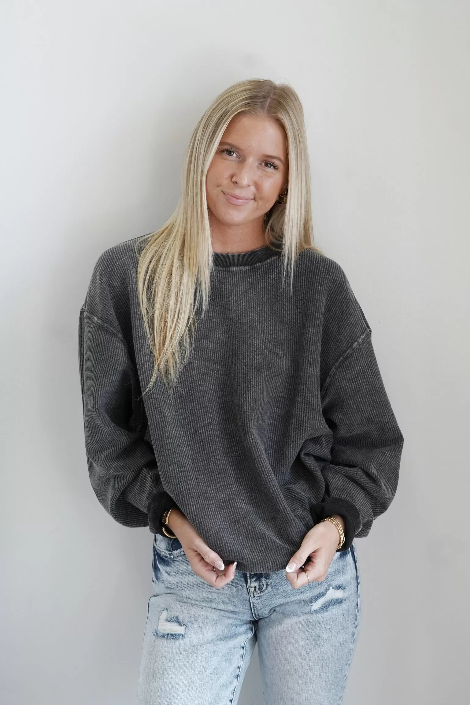 Calla Corded Crew Everyday Sweatshirt