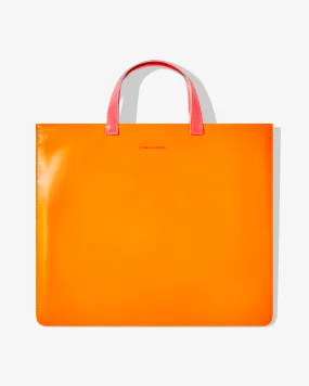 CDG Wallet Super Fluo Tote Bag  Orange/Yellow SA9000SF