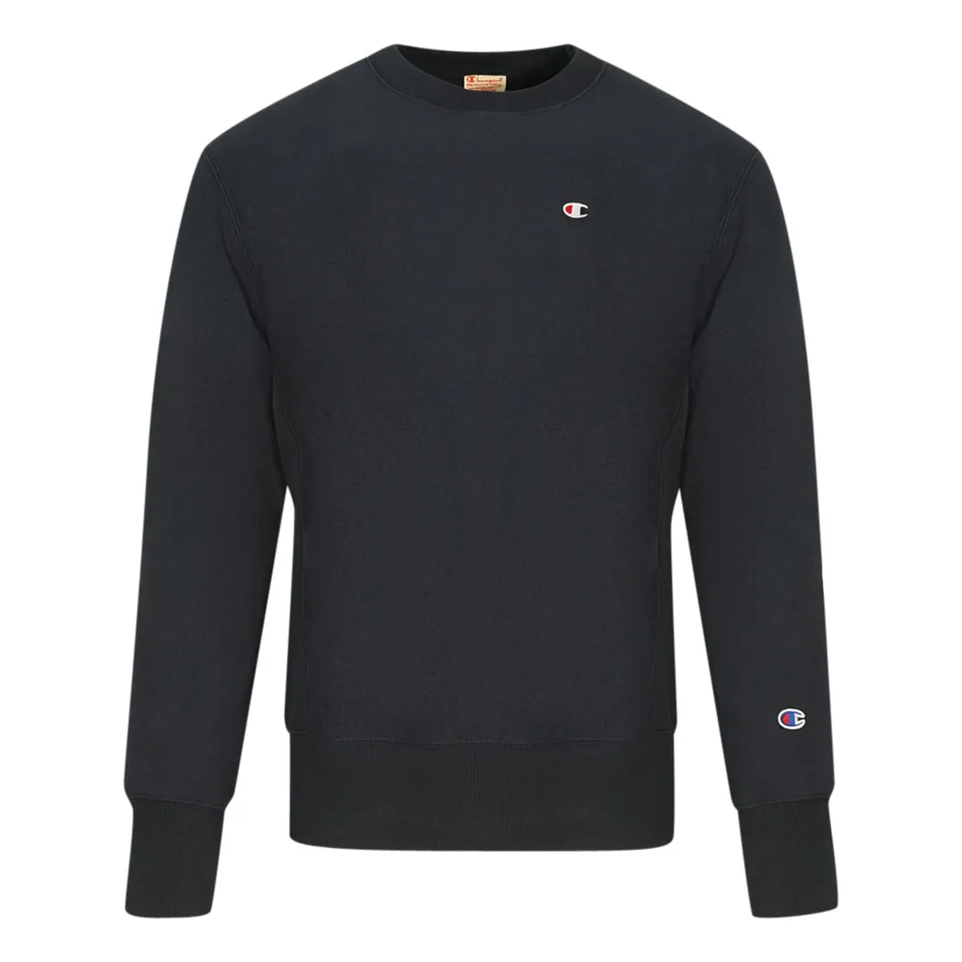 Champion Reverse Weave C Logo Navy Blue Jumper