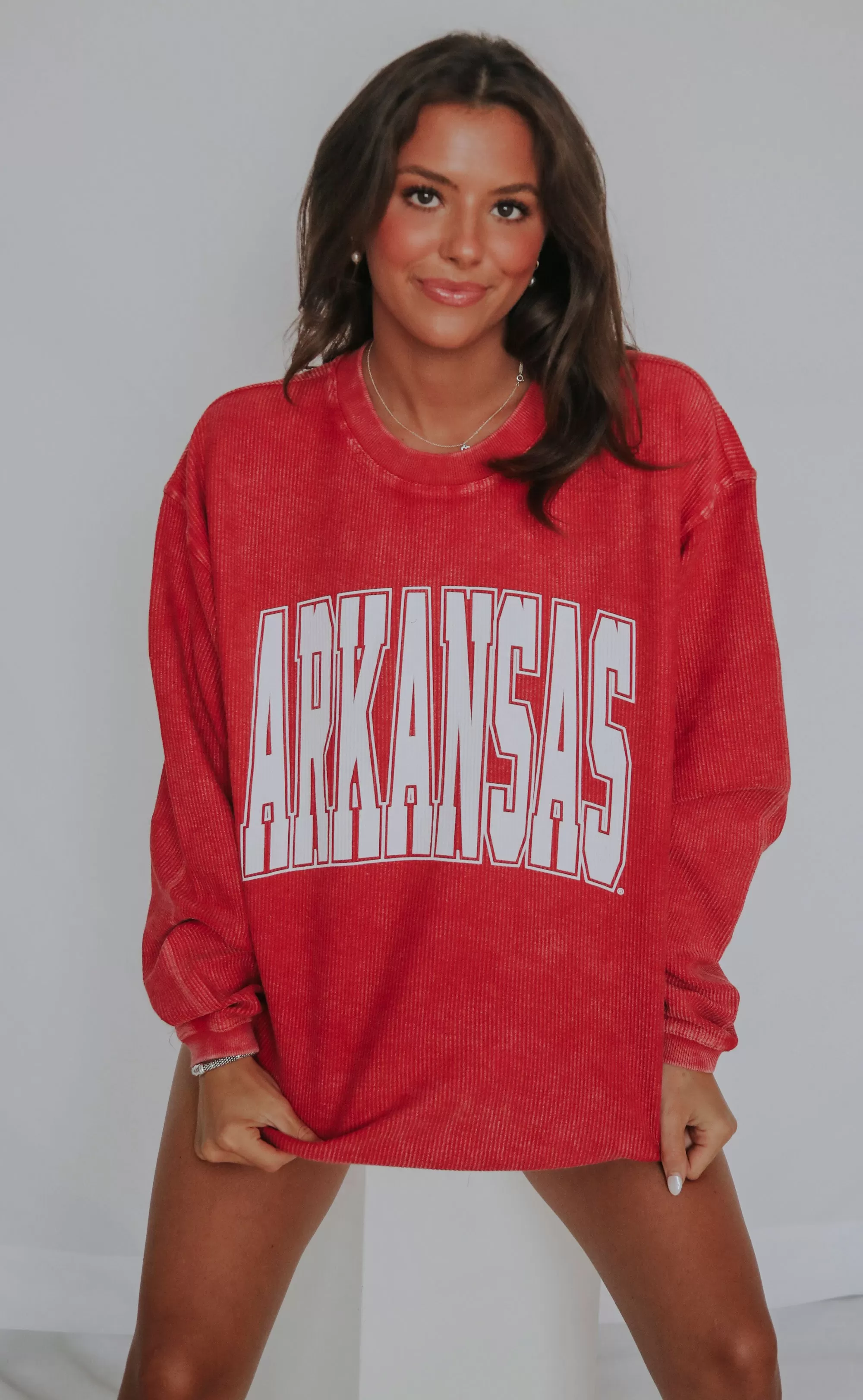 charlie southern: arkansas collegiate corded sweatshirt