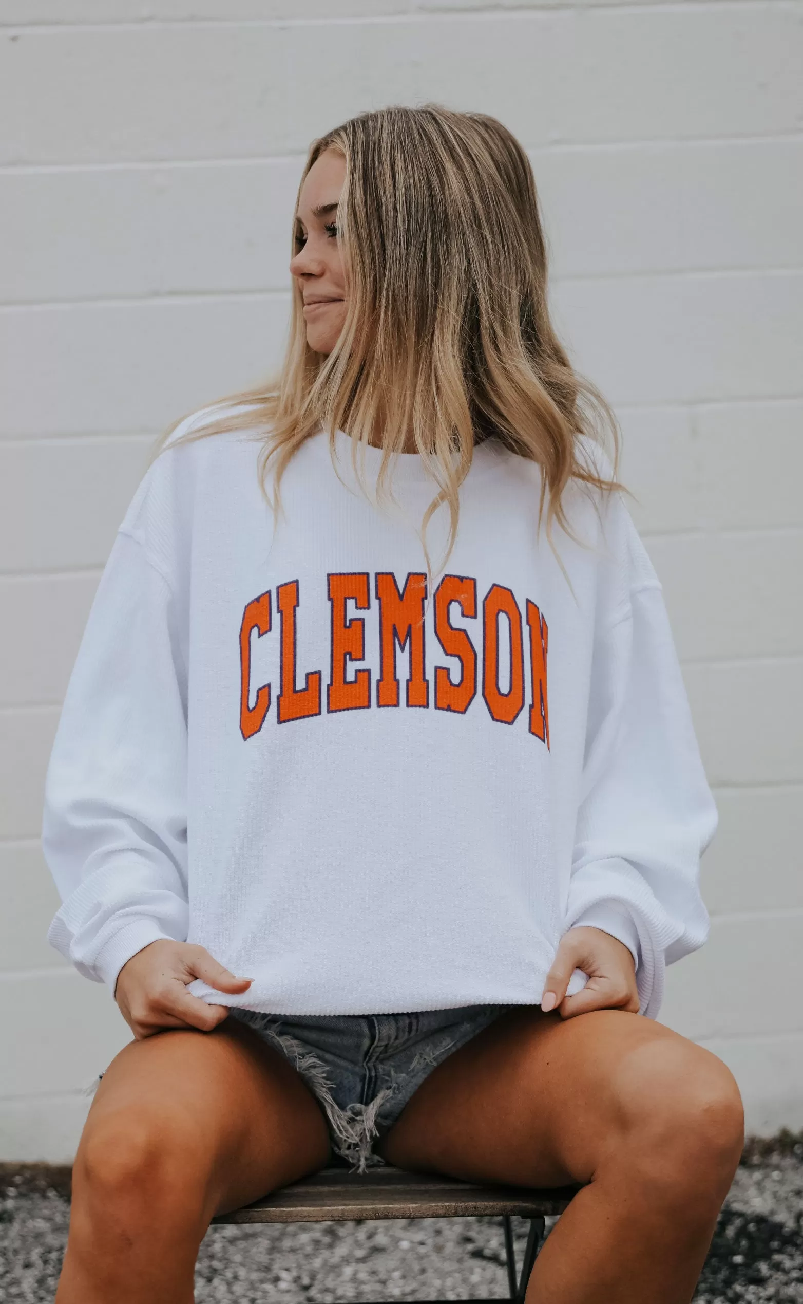 charlie southern: clemson corded sweatshirt