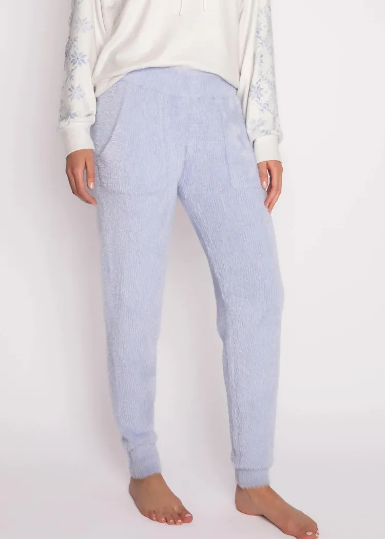 Clea Banded Pant Feather Knit - Blue Mist-***FINAL SALE***