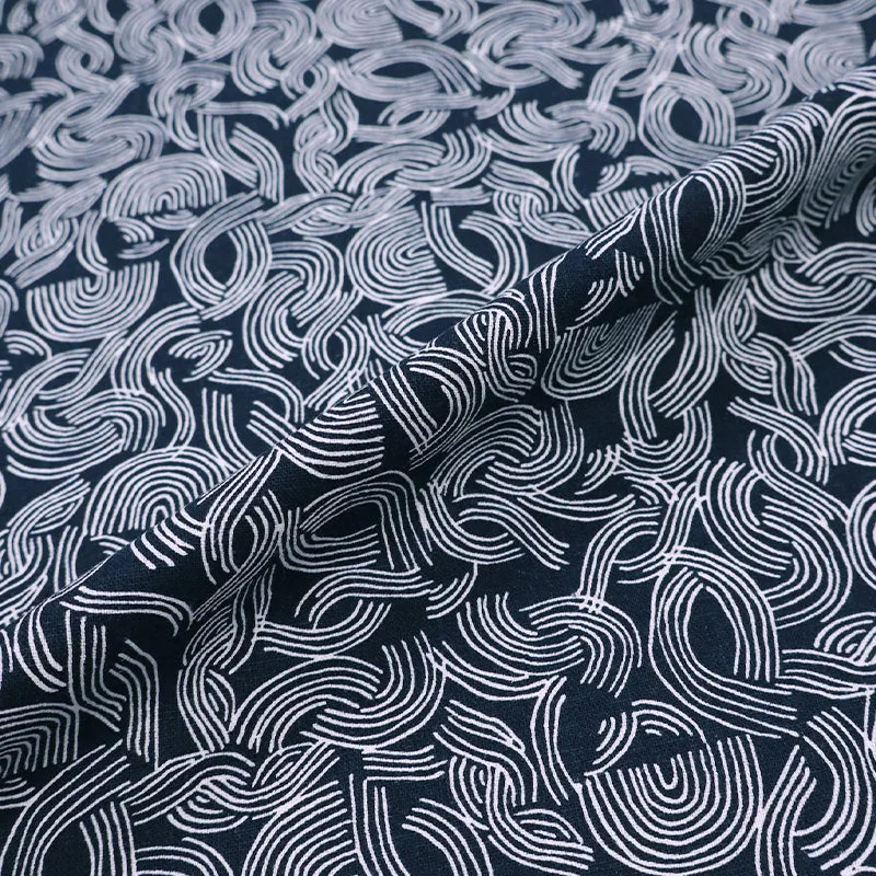 Cotton and Linen Mix - Indigo - Twisty