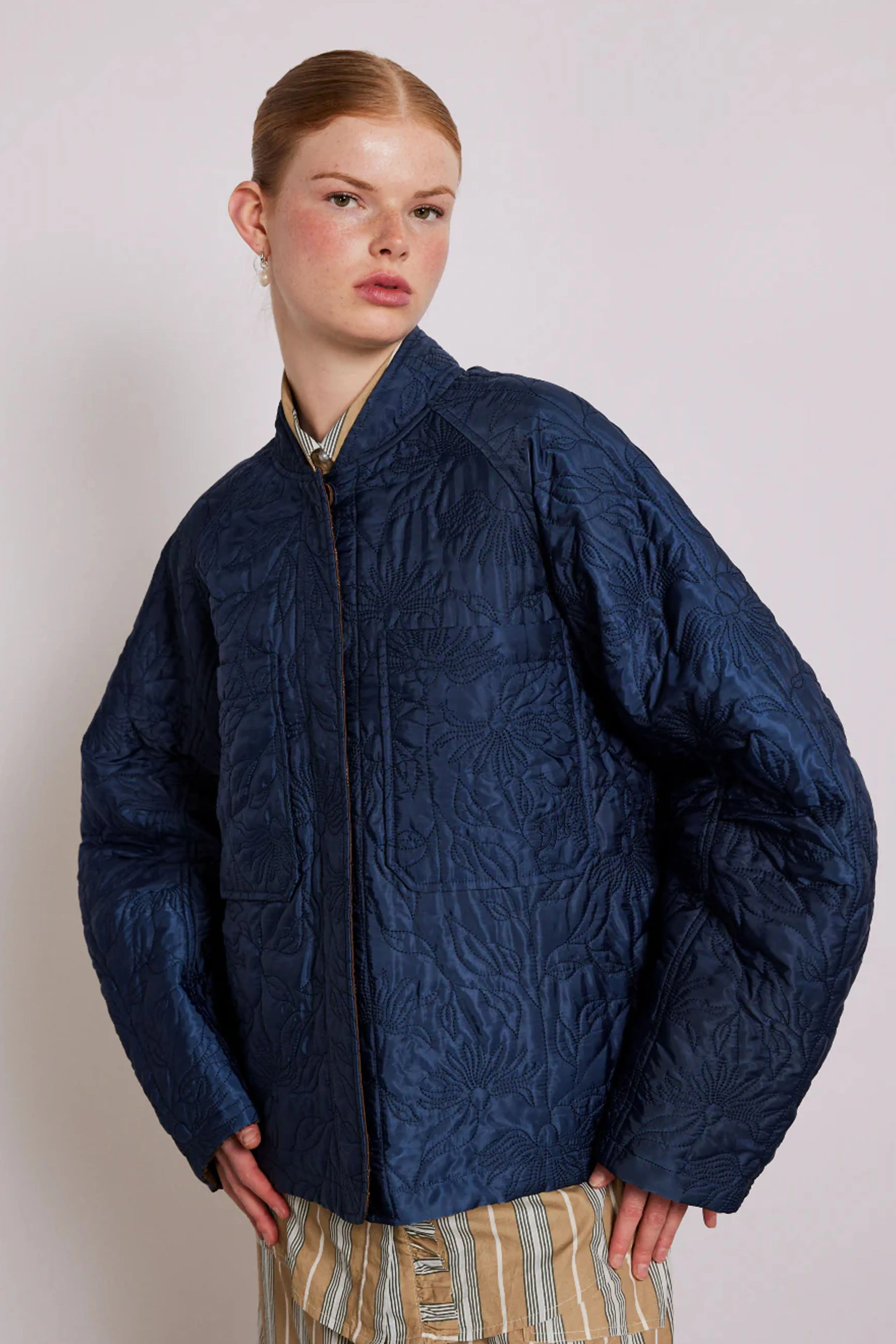 Damson Madder Susie Quilted Reversible Bomber