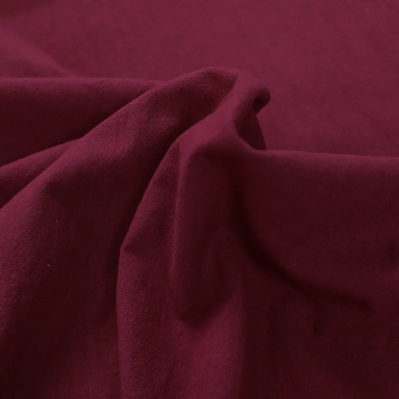 Dressmaking Stonewashed Cotton - Burgundy