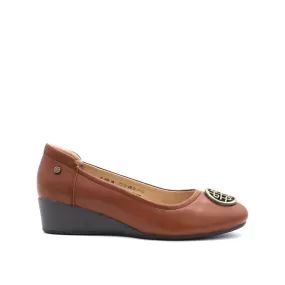 Eden Medallion Women's Shoes - Tan Leather