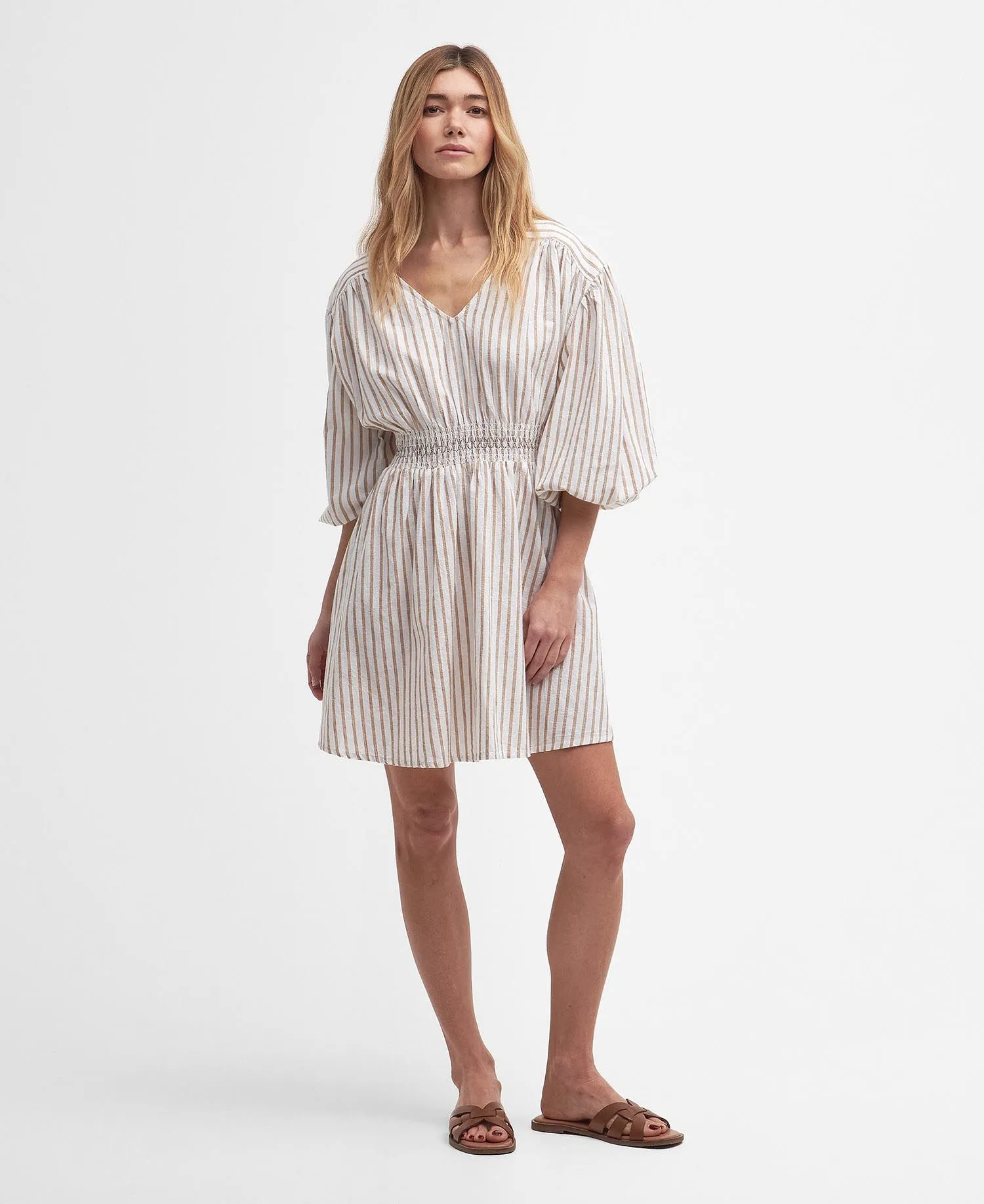  Ella Striped Mini Dress     