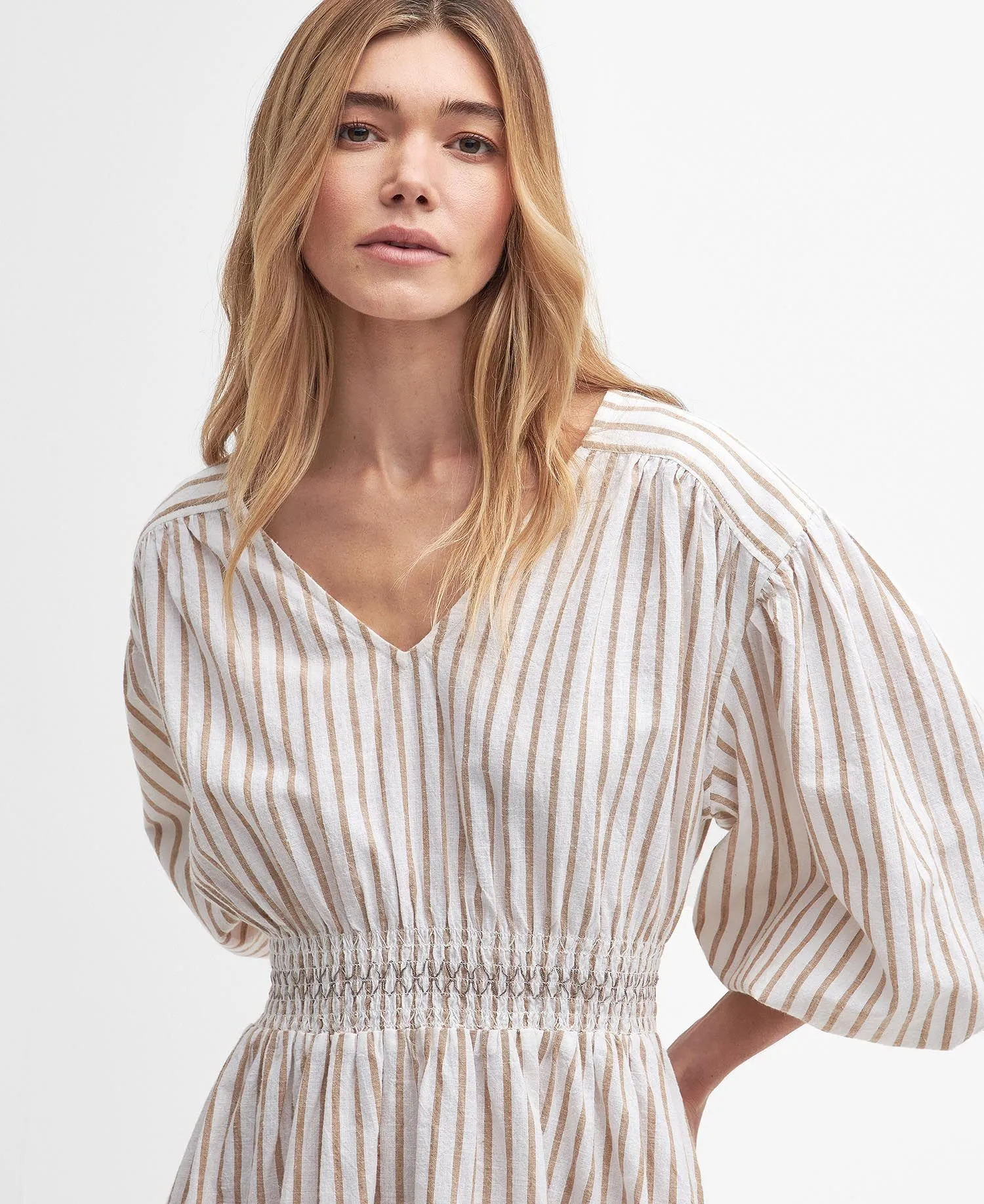  Ella Striped Mini Dress     