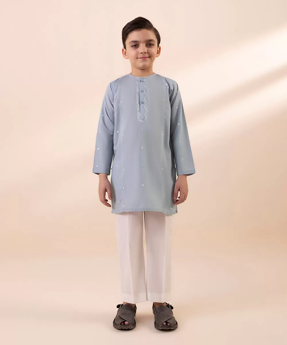 Embroidered Cambric Kurta