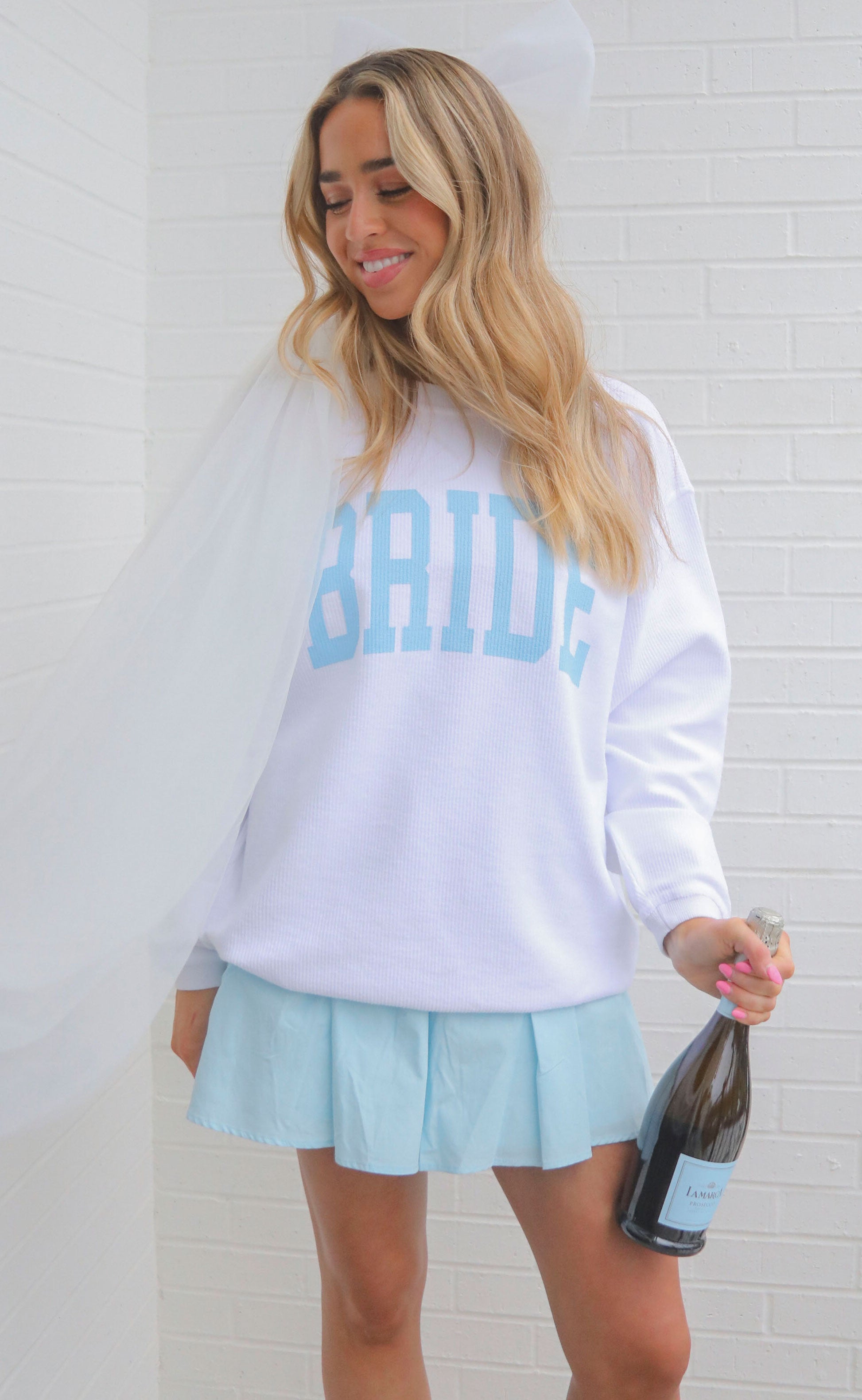 friday + saturday: bride corded sweatshirt