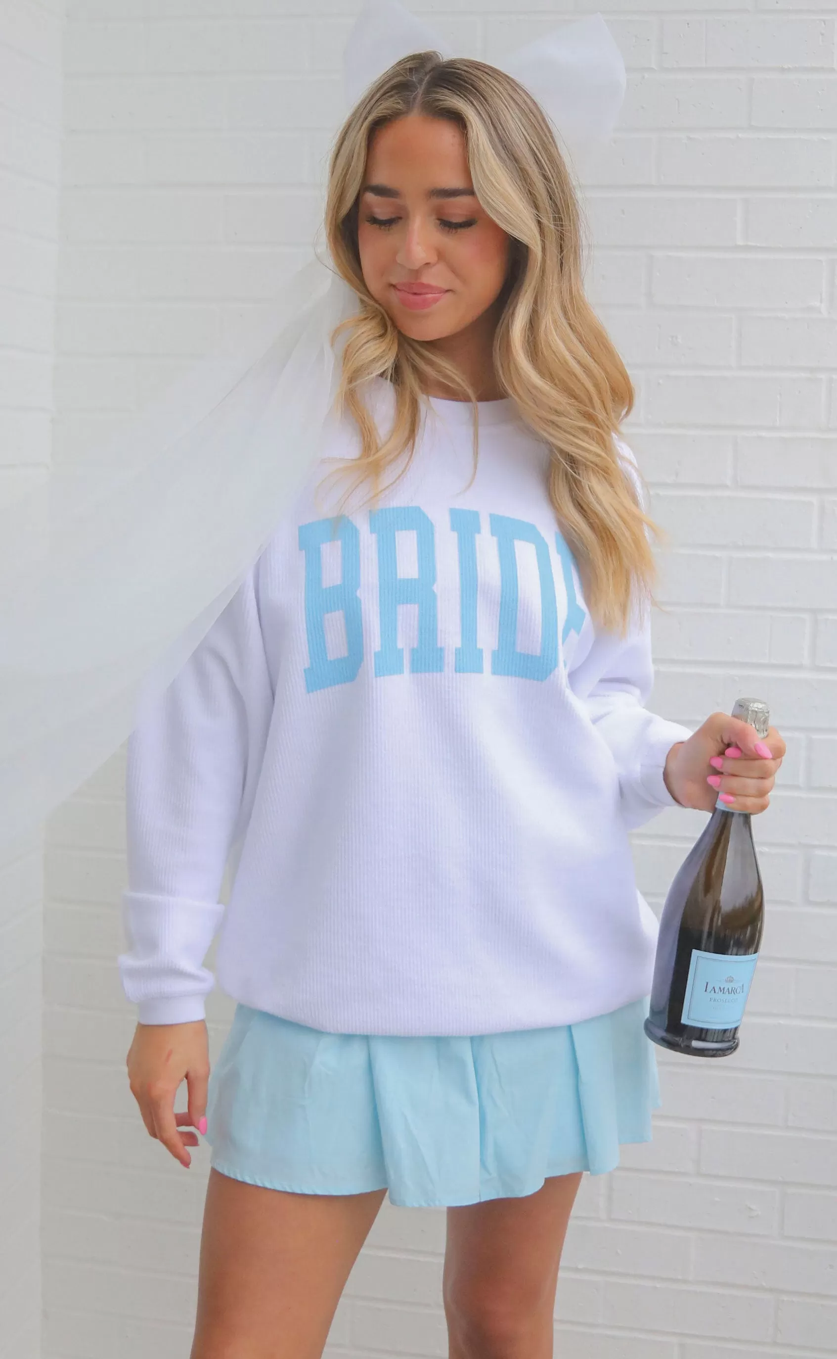 friday + saturday: bride corded sweatshirt