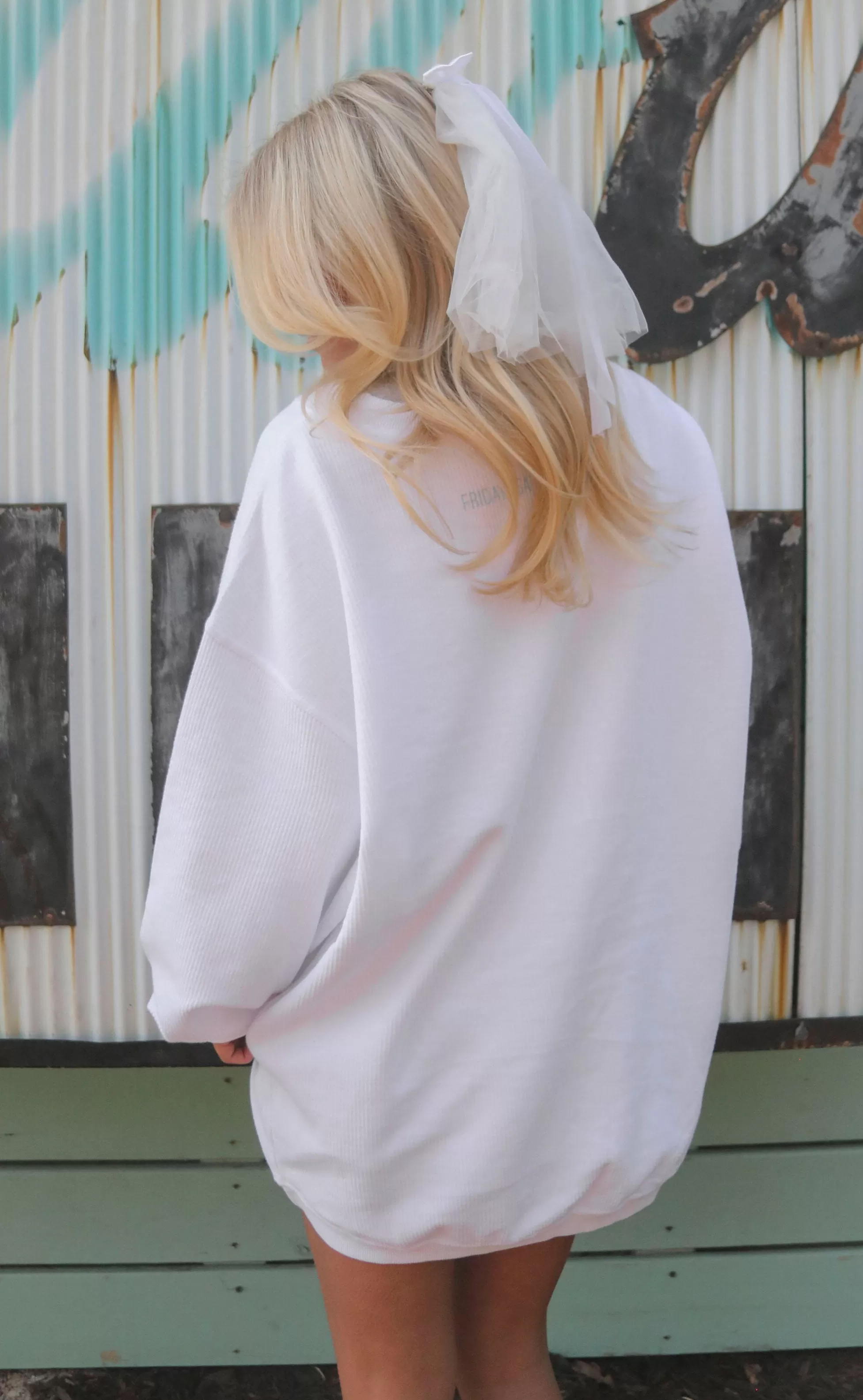 friday + saturday: bride corded sweatshirt