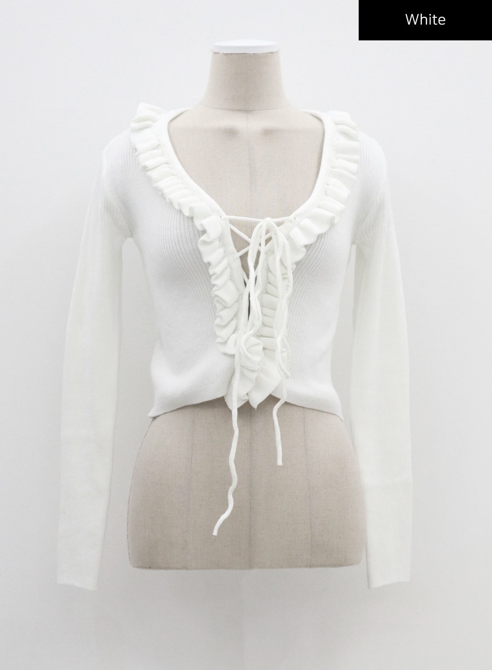 Frill Detail Cropped Cardigan CJ330