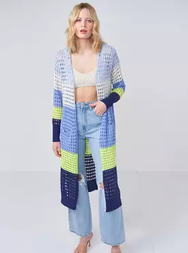 FROST BLUE MAXI CARDIGAN