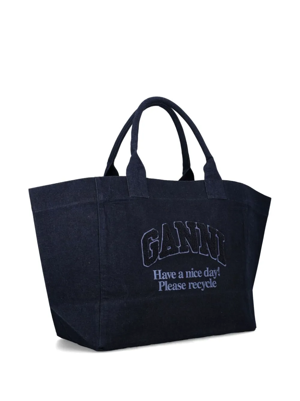 Ganni    Ganni Xxl Denim Tote Bag