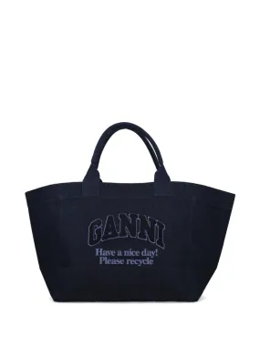 Ganni    Ganni Xxl Denim Tote Bag