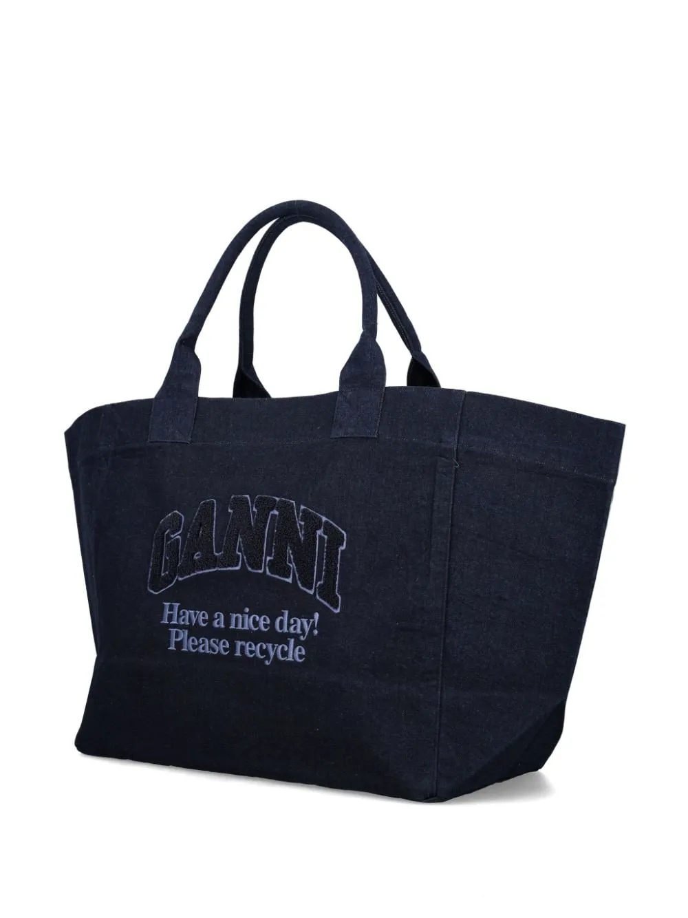 Ganni    Ganni Xxl Denim Tote Bag