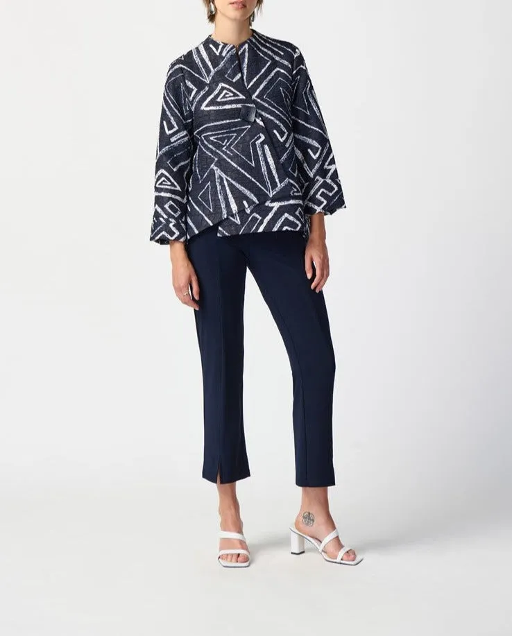 Geometric Print Woven Jacquard Swing Jacket