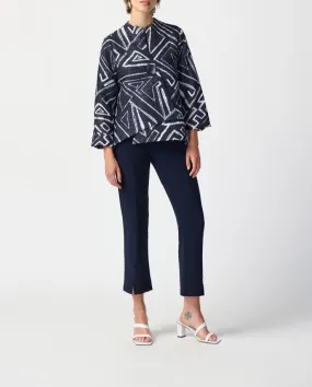 Geometric Print Woven Jacquard Swing Jacket