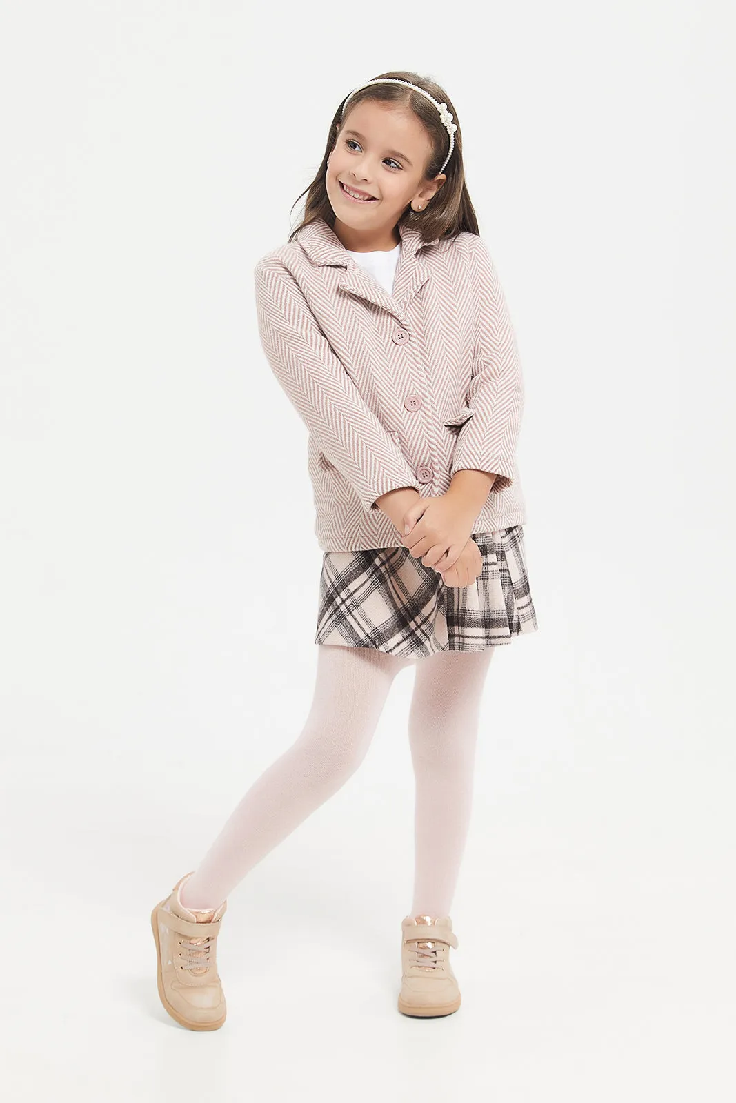 Girls Brown Tweed Jacket