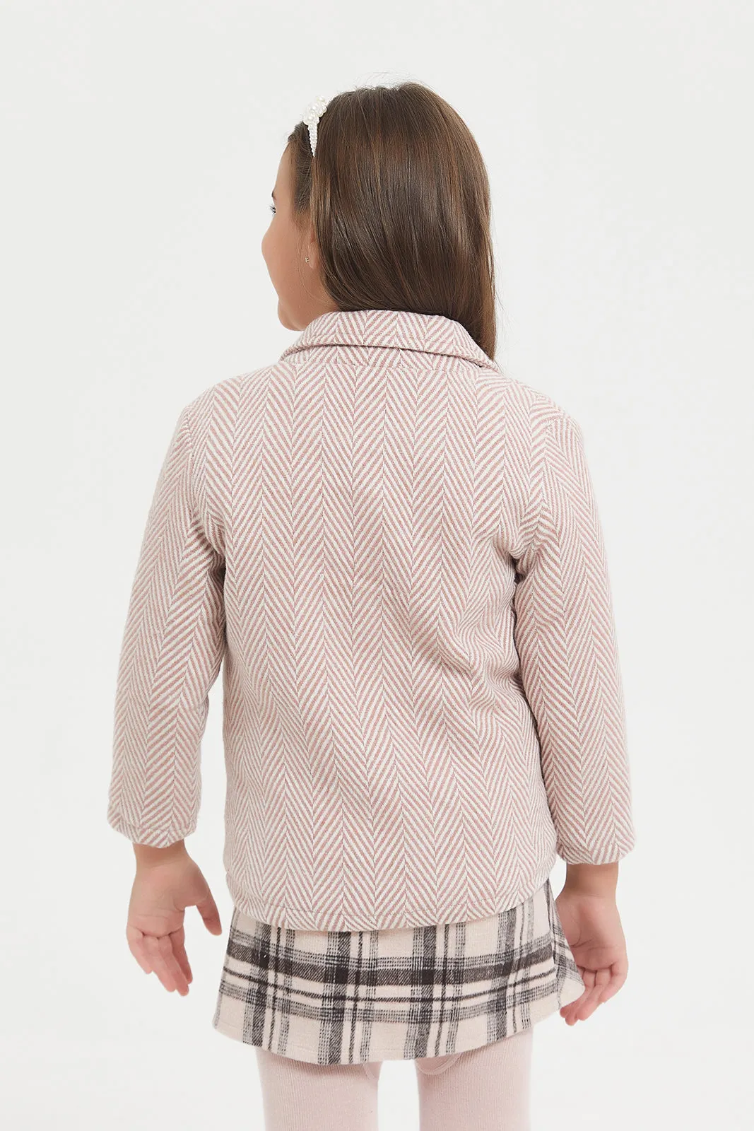 Girls Brown Tweed Jacket