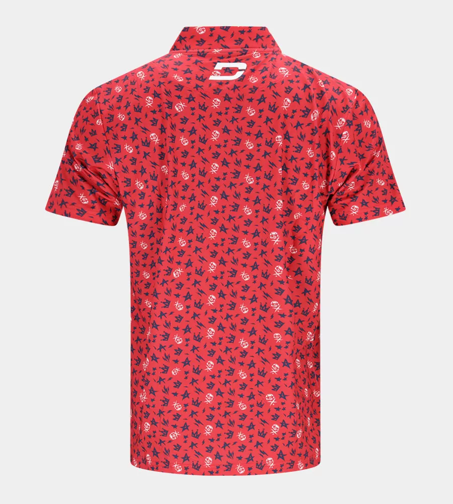 GRUNGE SKULLZ PRIME POLO - RED