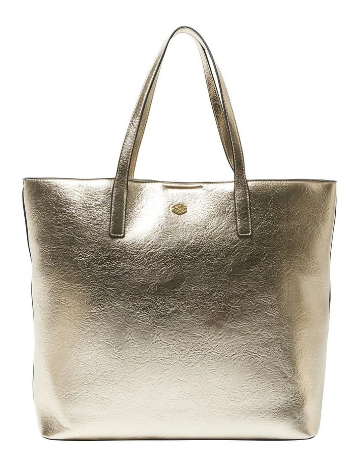 H-Sofia Tote Bag in Soft Gold Metallic