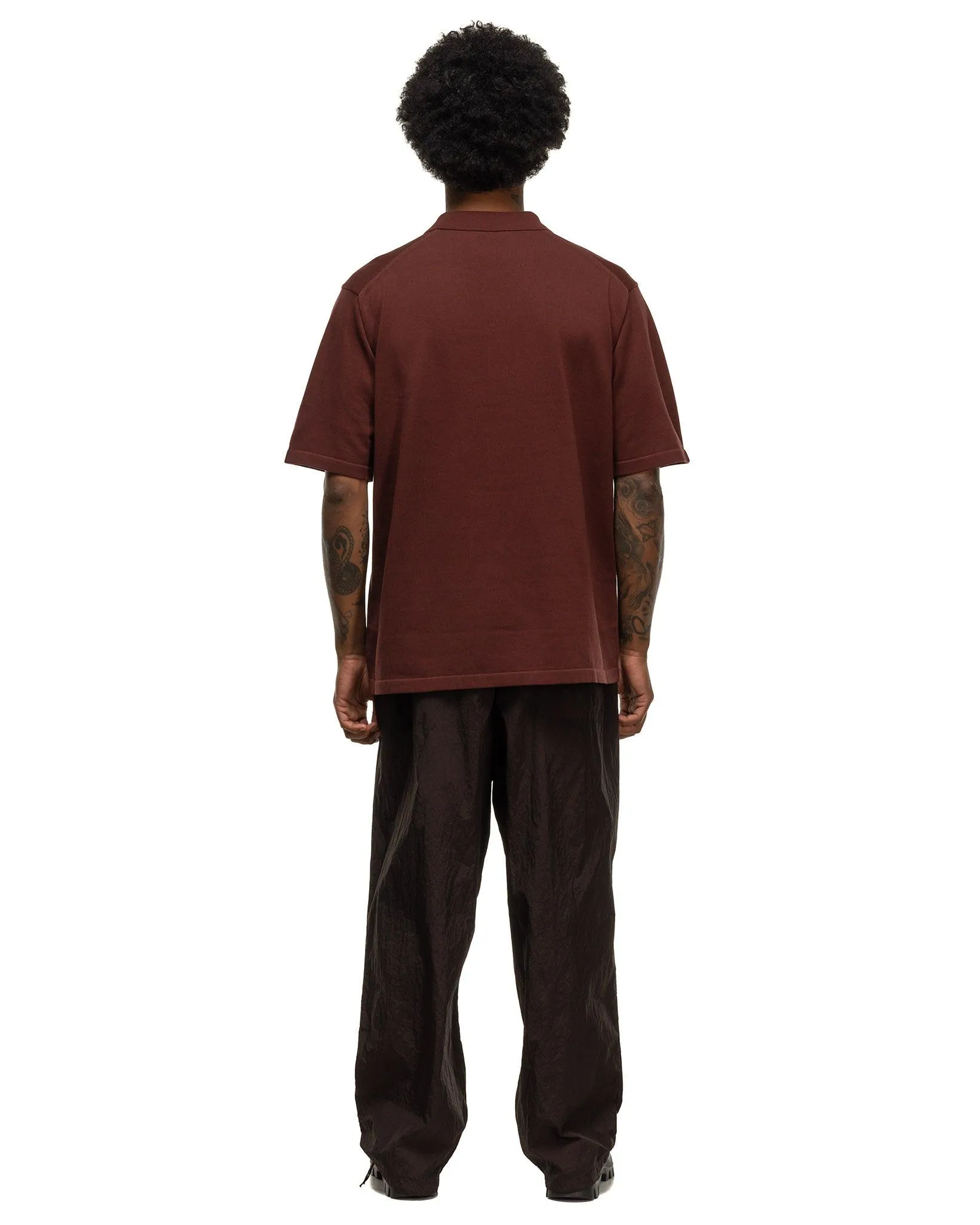 Half Sleeve Polo Knit Natural Dyed Organic Brown