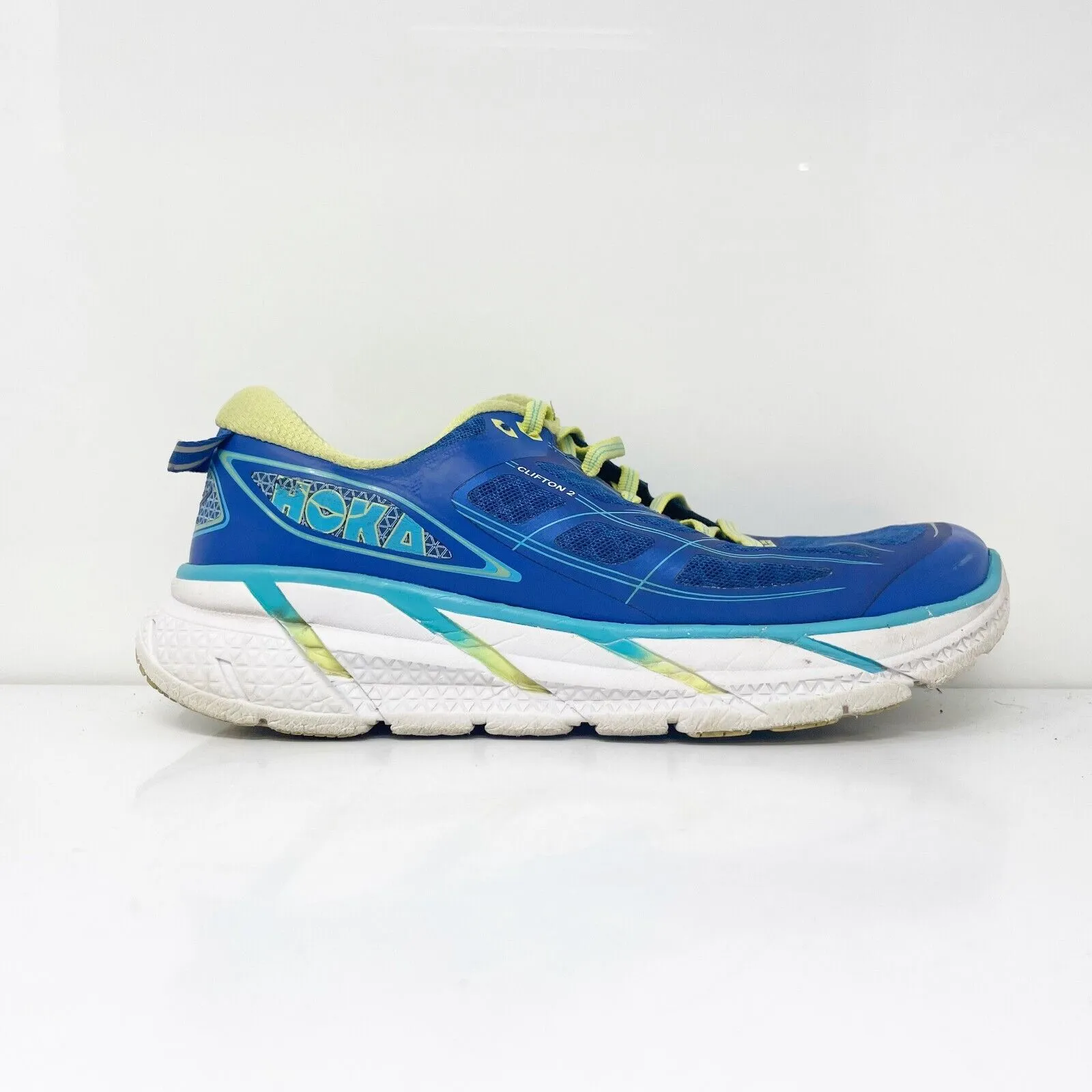 Hoka One One Womens Clifton 2 1008329 TBSLM Blue Running Shoes Sneakers Size 8