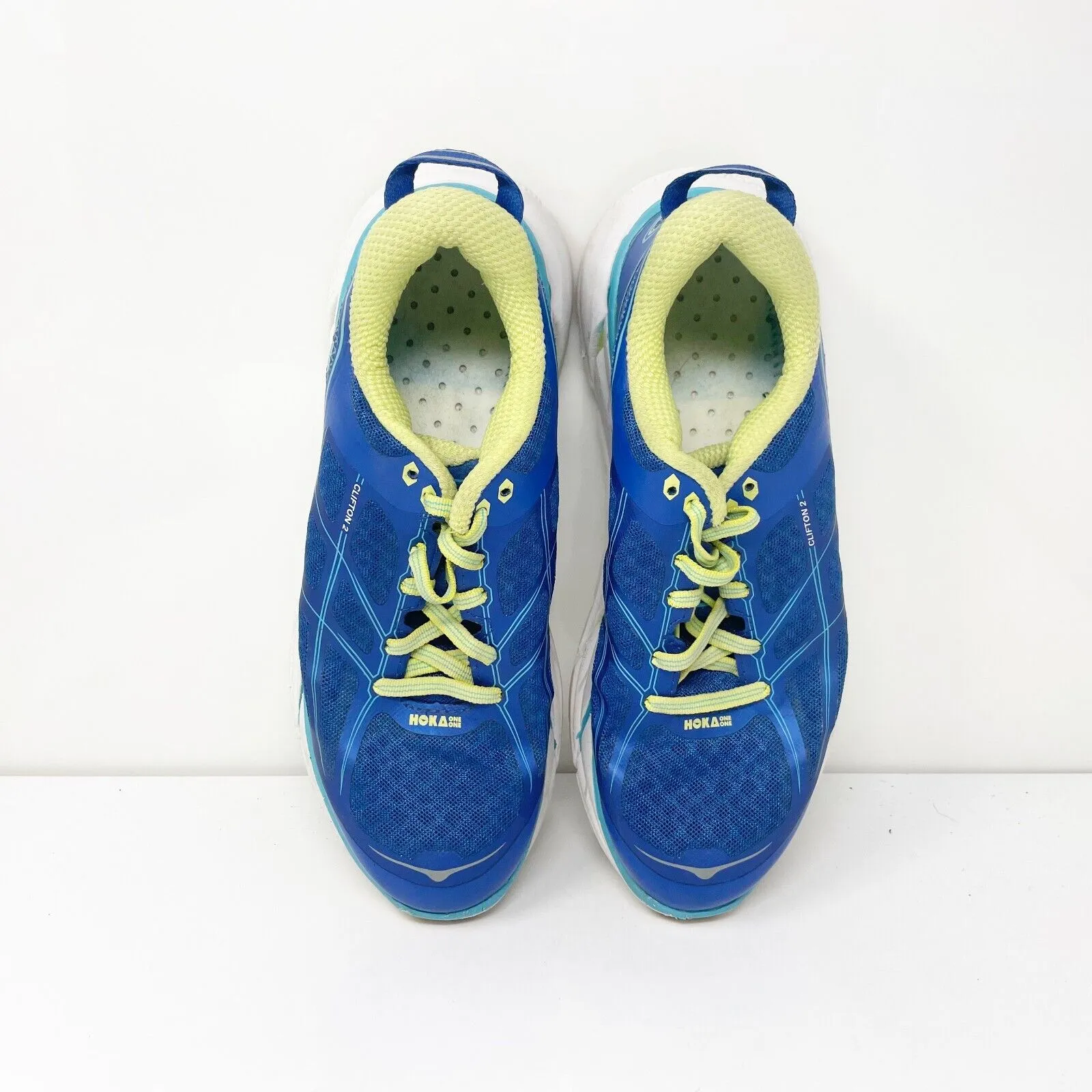 Hoka One One Womens Clifton 2 1008329 TBSLM Blue Running Shoes Sneakers Size 8