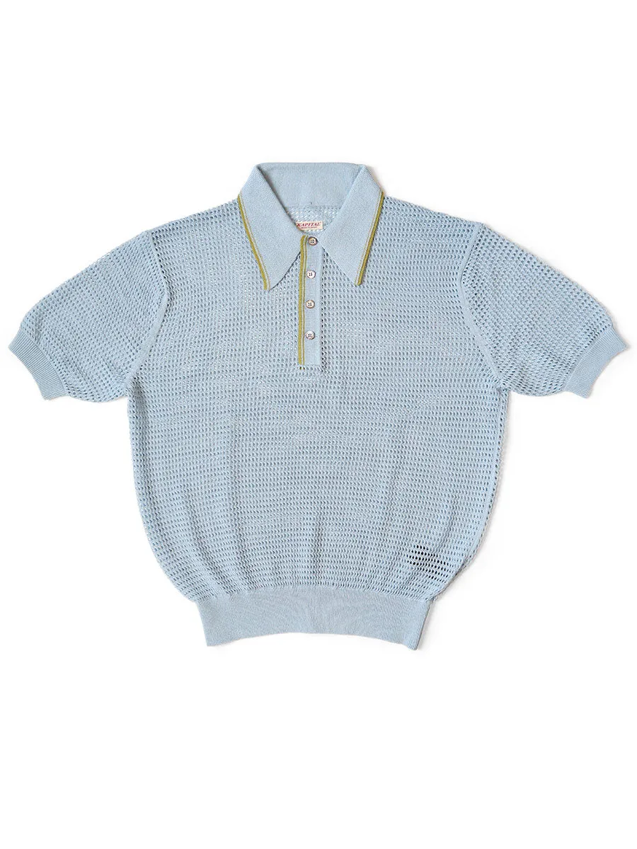 Kapital 12G Mesh Knit Carol Polo tee