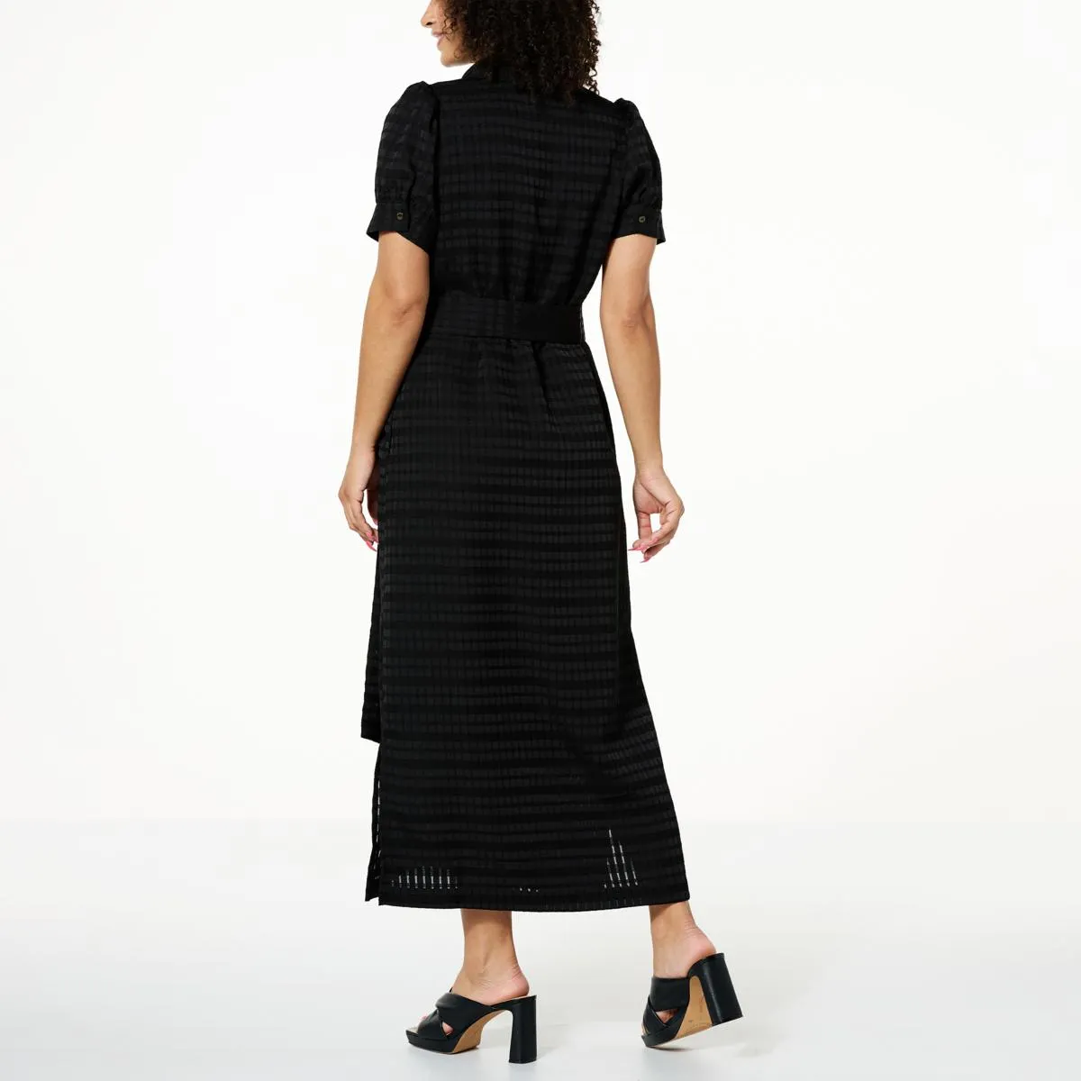      kathy ireland® Fashion 360 Striped Maxi Shirt Dress     