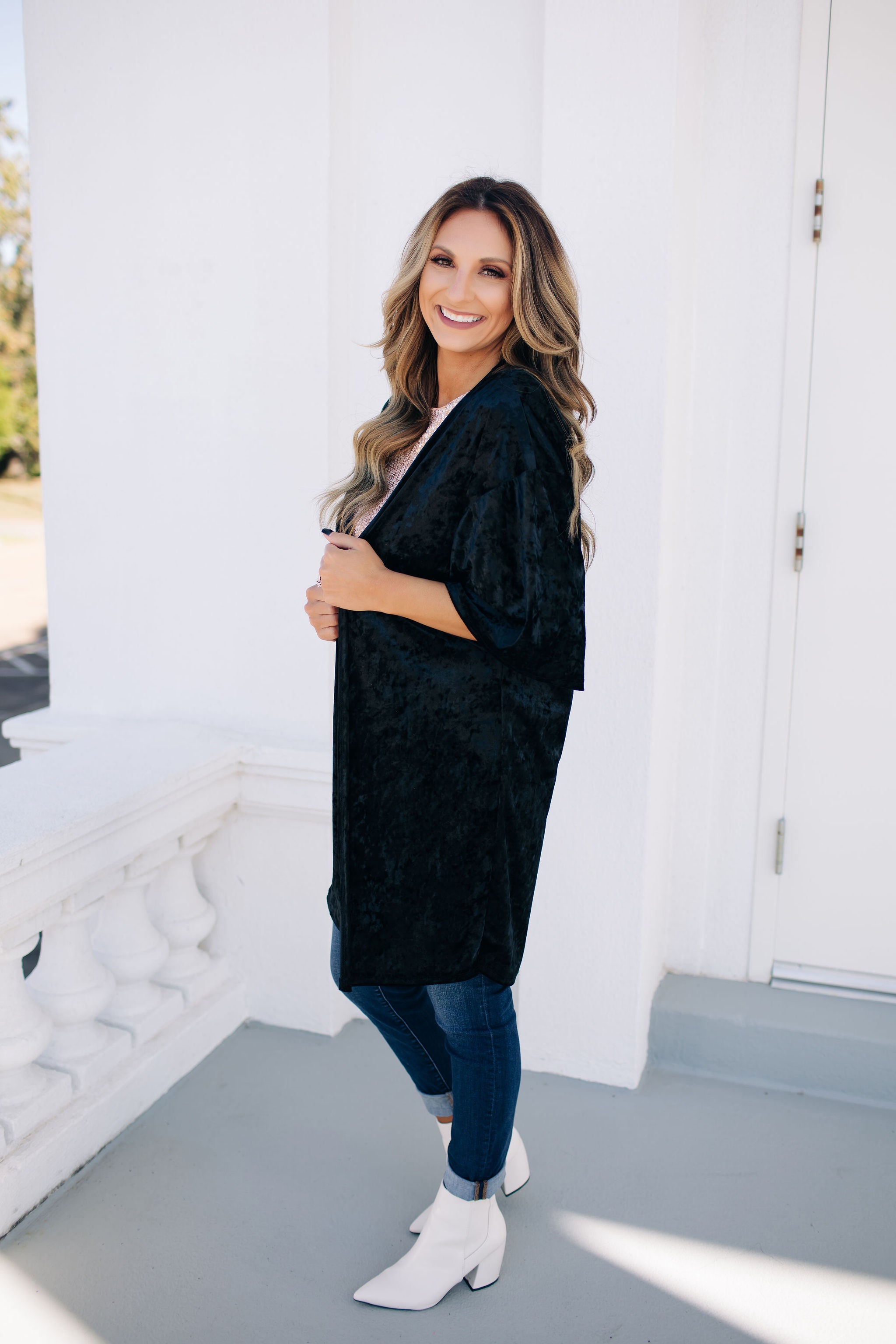 Kimberly Crushed Velvet Cardigan