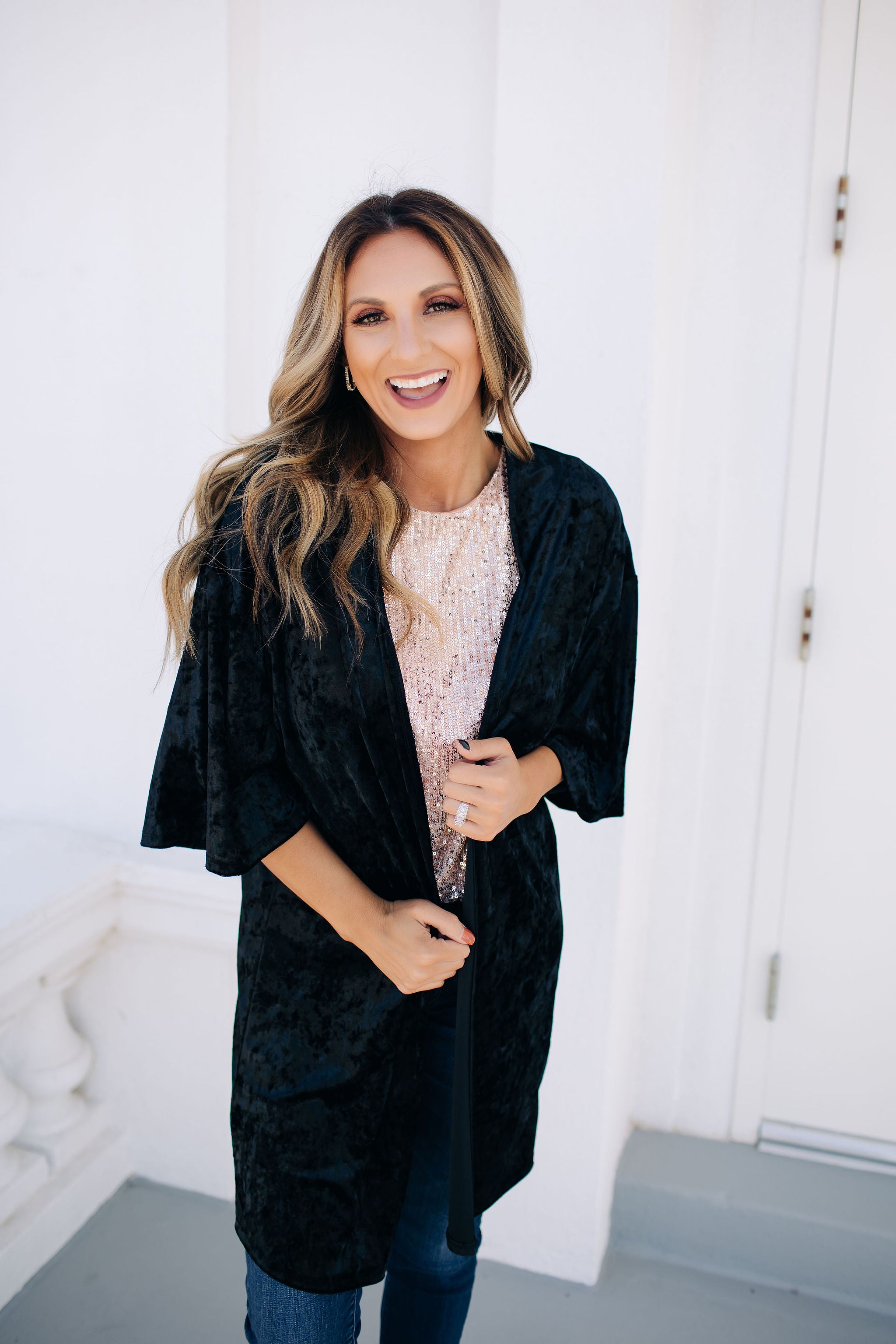 Kimberly Crushed Velvet Cardigan