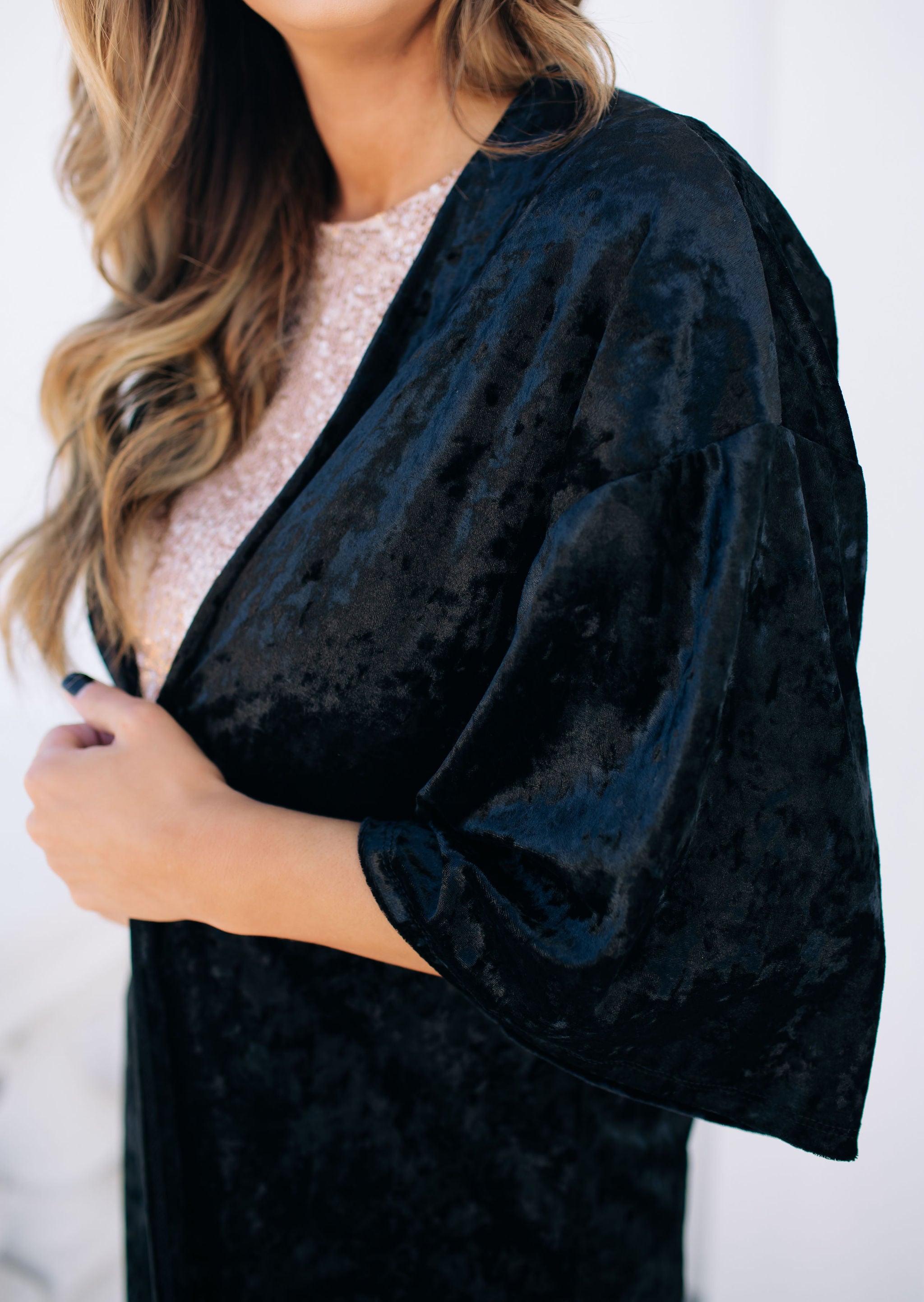 Kimberly Crushed Velvet Cardigan