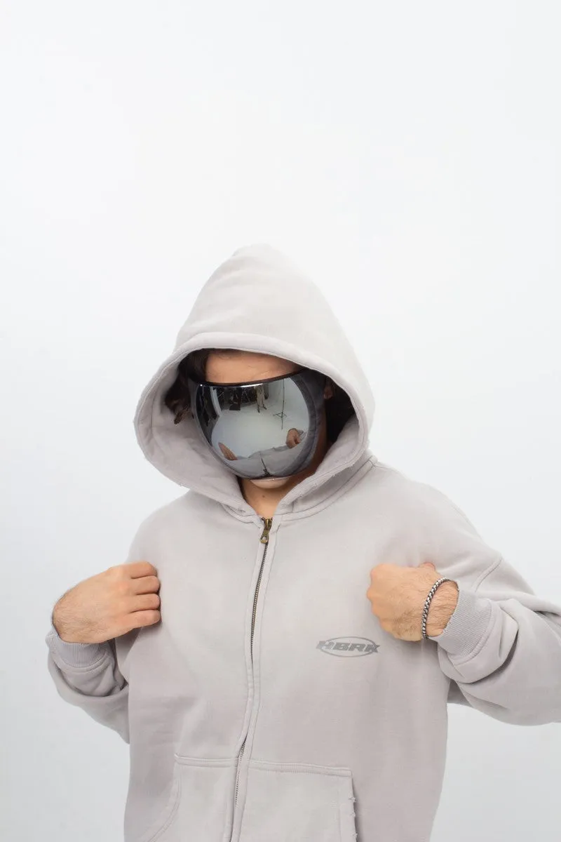 Logo Sun Faded Zip Up Hoodie